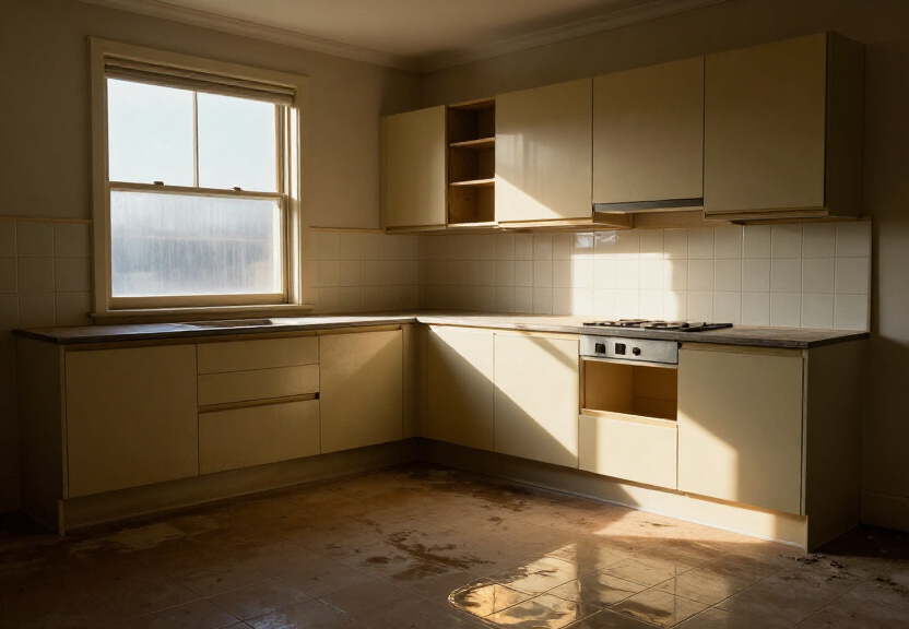 Clean and dry kitchen in Waverley after restoration